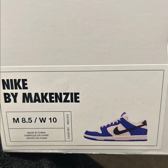 Nike Dunk Low Blue and White Sneakers - Picture 4 of 5